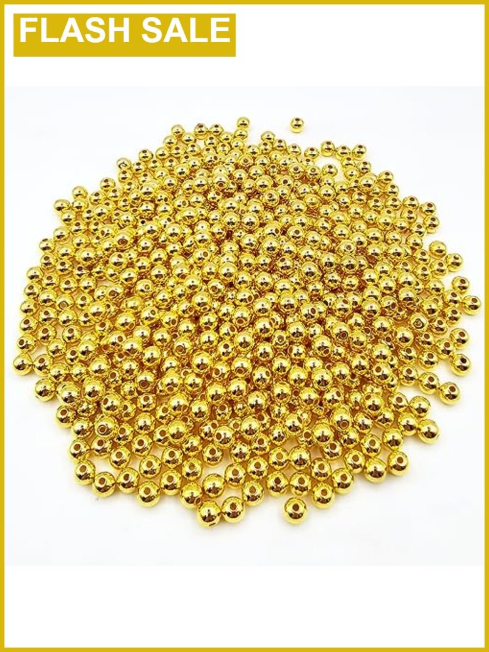 500 Gold Spacer Beads 6mm for Jewelry Making DIY Craft